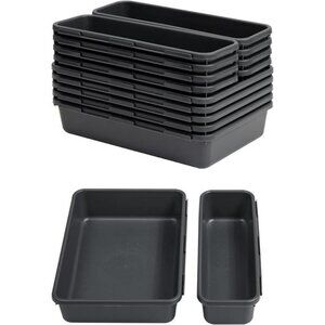 Drawer Organizer Tray 13 PCS Office Desk Kitchen Bathroom Storage Bins Plastic S